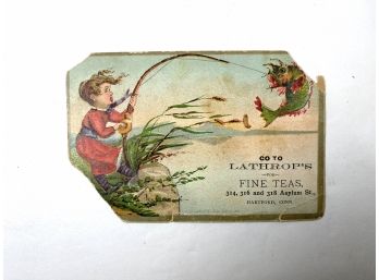 1881 - Lathrops Fine Teas - Hartford Conn. Advertising Card