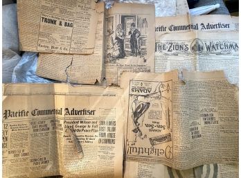 Mixed Group Of Antique And Vintage Newspapers - Local And National