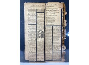 Antique - Ulster County Gazette - On The Death Of General Washington - 1800