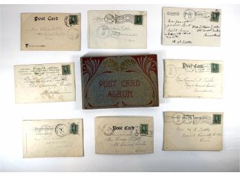 Antique - Postcard Group With Book - Most With Washington Stamps