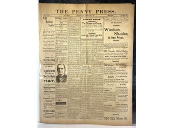 Original - The Penny Press  - Announcing 'McKinley Shot' - 1907