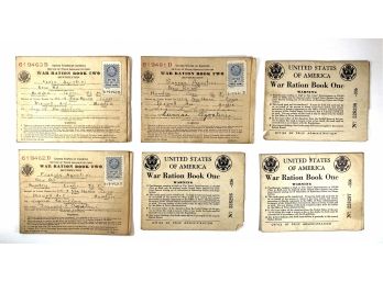 WWII - War Rations Book 2- Group Of 6