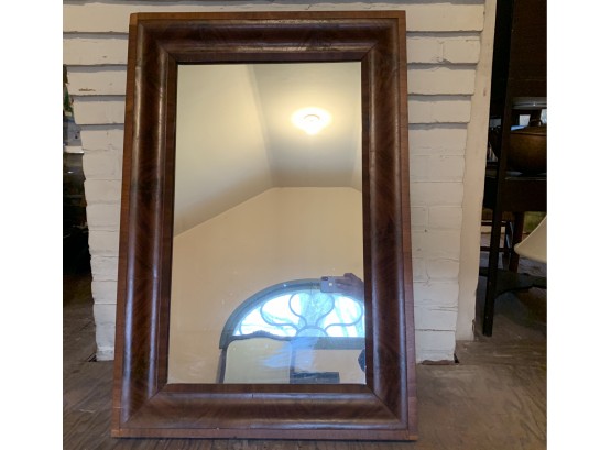 Gorgeous Flame Mahogany With Cross Banding Framed Heavy Mirror