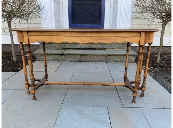 Refinished Antique Eight Leg Console Table