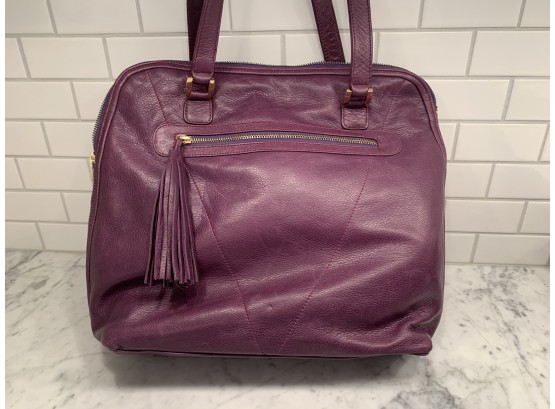 Designer Michelle Lovetri Purple Handbag - Made In Italy