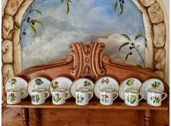 8 Royal Worcester Made In England Demitasse Cups And Saucers