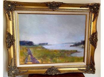 'Hazy Day Marshlands ' By Larry Horowitz Oil On Canvas - Spectacular Painting