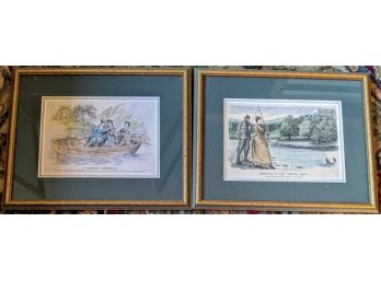 2 Hand-coloured Daguerreotypes One LANCELOT SPEED  'A Highland Honeymoon' The Other Untitled Both Framed