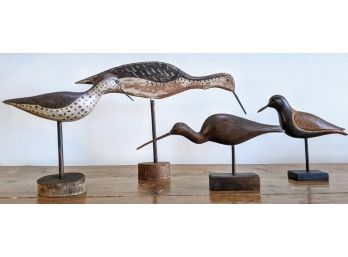 Collection Of Hand Carved And Painted Wooden Decoys - One Dated And Signed By Richard Orcutt