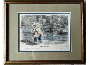 Hand-coloured Daguerreotypes, 'Wet Fisherman' Untitled Framed And Double Matted