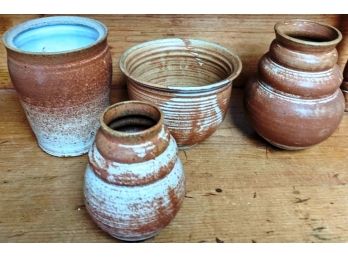 4 Hand Thrown Vases