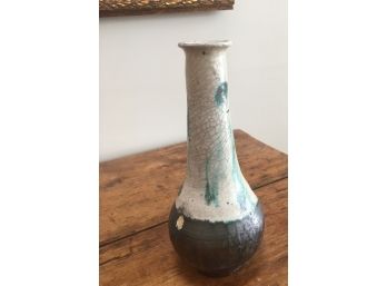 Raku Vase With Great Luster