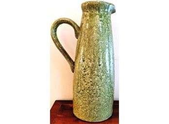 Green Crackle Pitcher