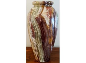 Impressive Carved Agate Stone  Vase 10' X 5'