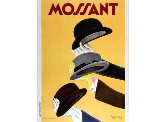 Mossant 1938  By Leonetto Cappiello Original Stone Lithograph Poster $3,800.