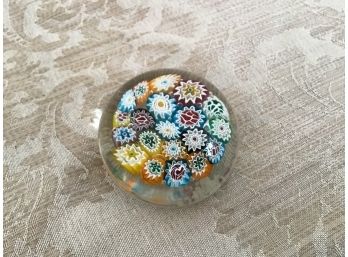 Colorful Vintage Millefiori Paperwieght