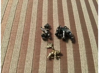 Three Sterling Silver Animal Related Charms