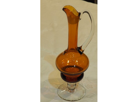 Amber Pitcher Vase & Oriental Style Bottle