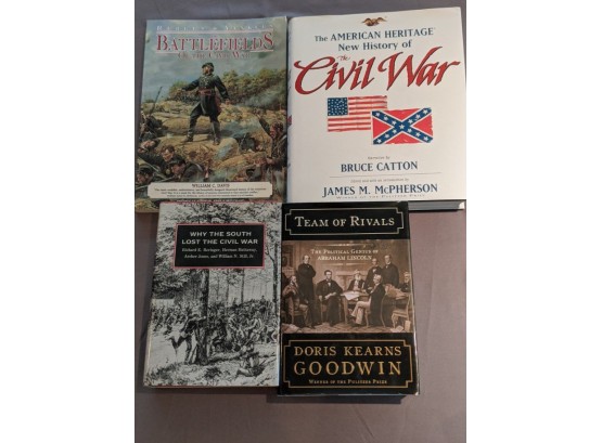 Civil War History Book Lot, Signed Doris Kearns Goodwin (6)