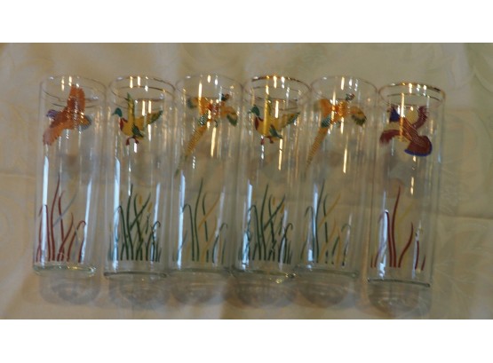 MCM Sporting Game Glass Water Glass Tumblers (6)