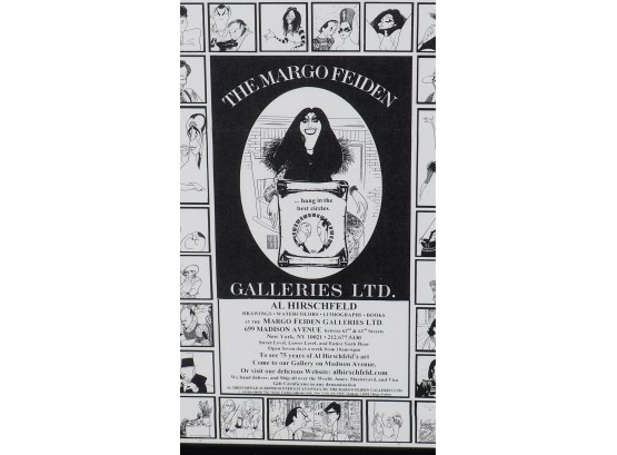 Al Hirschfeld Poster Advertising The Margo Feiden Galleries 2004