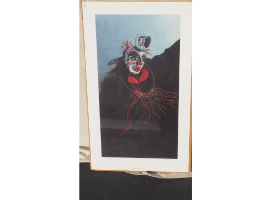 Native Artist Ron Stacy Lithographic Print Signed And Numbered