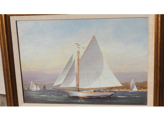 American Artist Vern Broe  Sailing Ship Westward  Lot #1