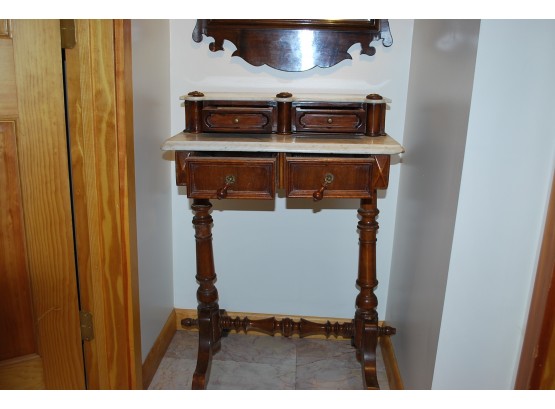 Marble Top Two Tier Stand