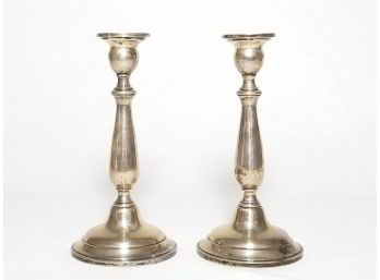 Pair Vintage Weighted Sterling Candlesticks