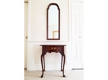 Ethan Allen Hall Console And Mirror
