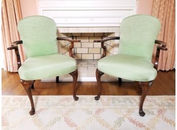 Pair Hickory Arm Chairs