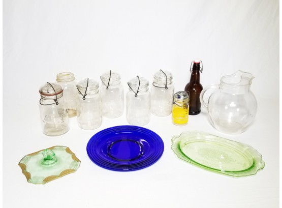 Vintage Mason Jars And Glassware