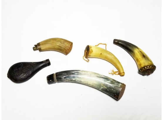 Antique Ammo Cases / Buckshot Horns