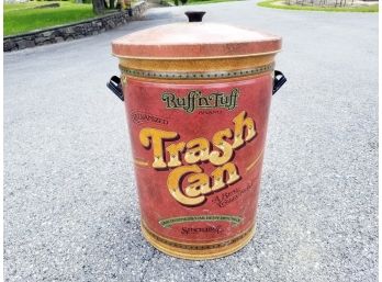 Artful Metal Trash Can