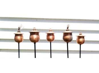 Quintet Copper Citronella Lamps
