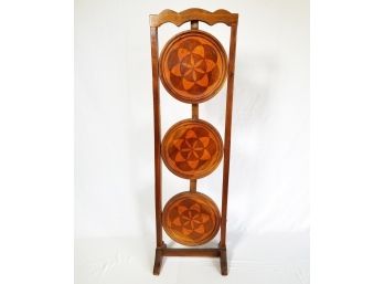 Inlaid Marquetry 3 Tiered Stand