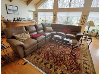 Leather Sectional With Recliners