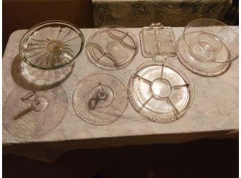 Glass Serving And Dessert Stands