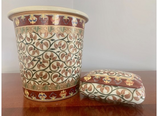 Amita Stoneware And Glazed Planter & Box