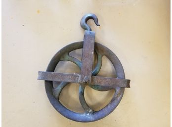 Early Cast Iron Wheel Pulley