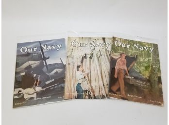 Lot: 3 Our Navy Publications From 1944 And 1946