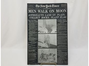 1969 Walk On The Moon Plaque, New York Times (updated Description)