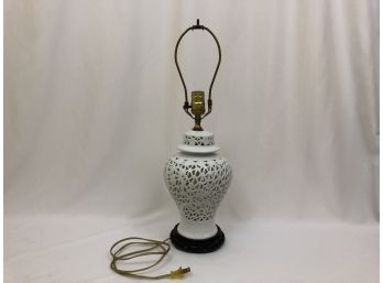Lace White Table Lamp