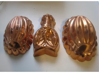 Trio Of Copper Molds