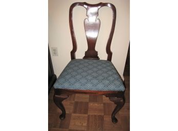 Set Of 6 Mahogany Queen Anne Dining Room Chairs
