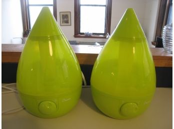 2 Crane Lime Green Drop Humidifiers