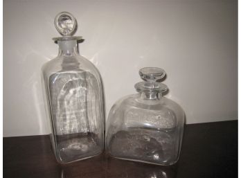 MCM Indented Design Glass Decanters