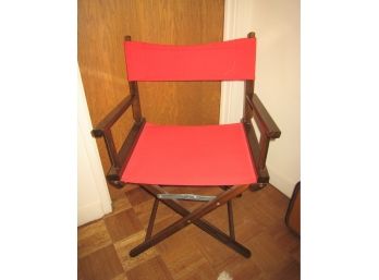 Folding Red Canvas Director Chair