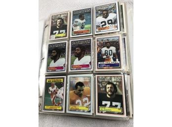 Binder Loaded With Vintage 1980s NFL Football Cards