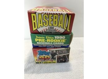 Lot Of 3 1990s Unopened Baseball Card Packs